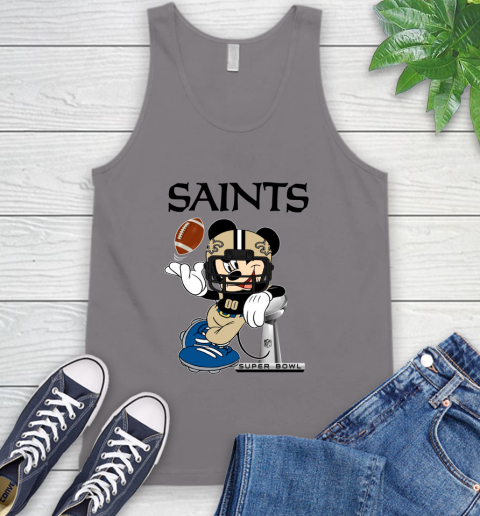 NFL New Orleans Saints Mickey Mouse Disney Super Bowl Football T Shirt Tank Top 7