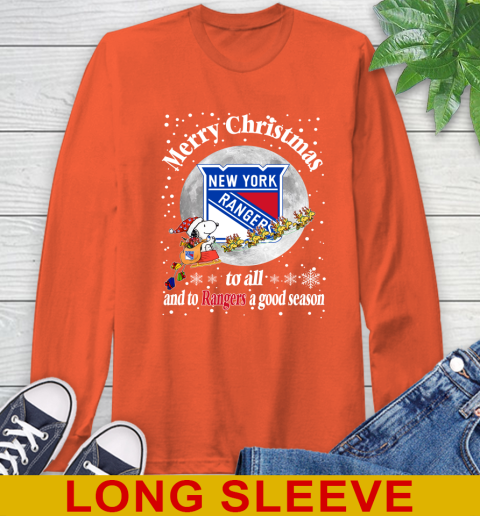 New York Rangers Merry Christmas To All And To Rangers A Good Season NHL Hockey Sports Long Sleeve T-Shirt 4