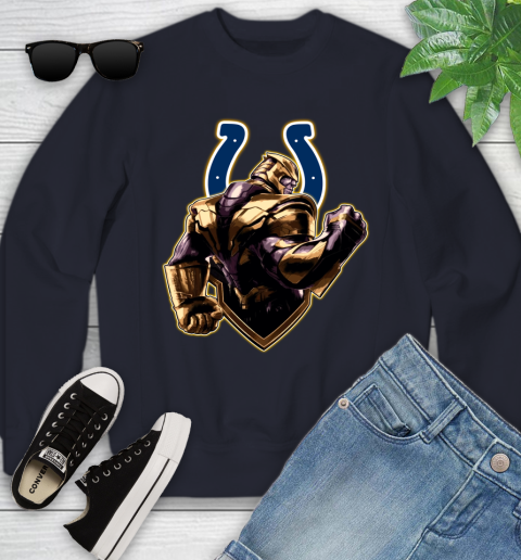 NFL Thanos Avengers Endgame Football Sports Indianapolis Colts Youth Sweatshirt 3