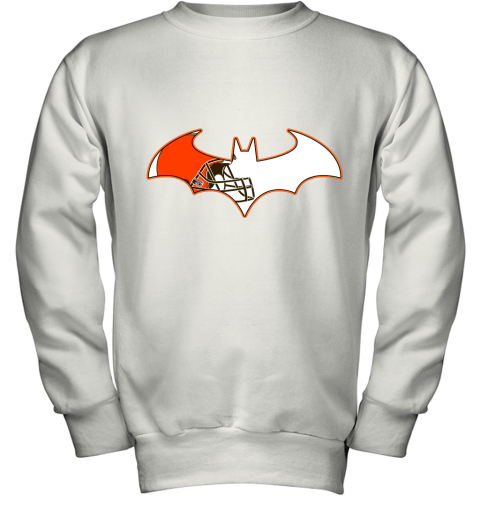 We Are The Cleveland Browns Batman NFL Mashup Youth Sweatshirt