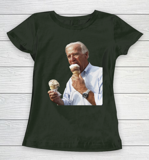 Joe Biden Eating Ice Cream Women's T-Shirt 4