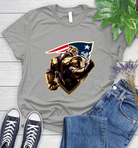 NFL Thanos Avengers Endgame Football Sports New England Patriots Women's T-Shirt 10