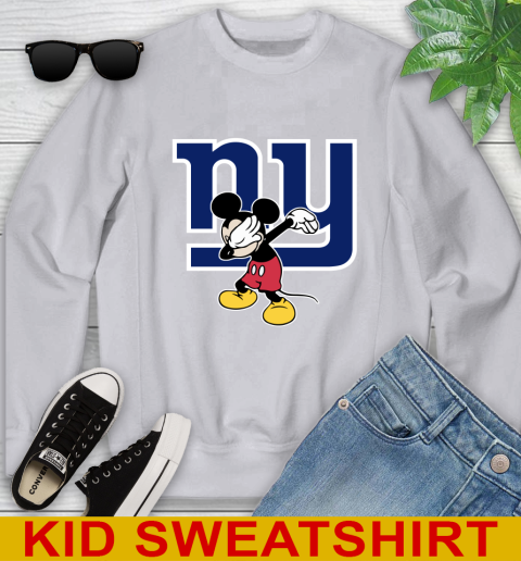 New York Giants NFL Football Dabbing Mickey Disney Sports Youth Sweatshirt 4