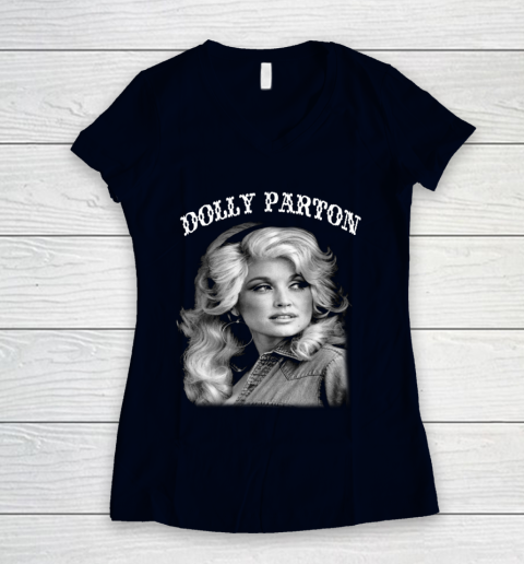Dolly Parton Classic Vintage Women's V-Neck T-Shirt 2