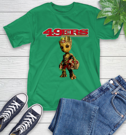 San Francisco 49ers NFL Football Groot Marvel Guardians Of The Galaxy T-Shirt 7
