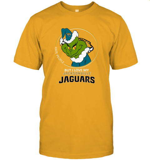 I Hate People But I Love My Jacksonville Jaguars Grinch NFL Unisex Jersey  Tee 