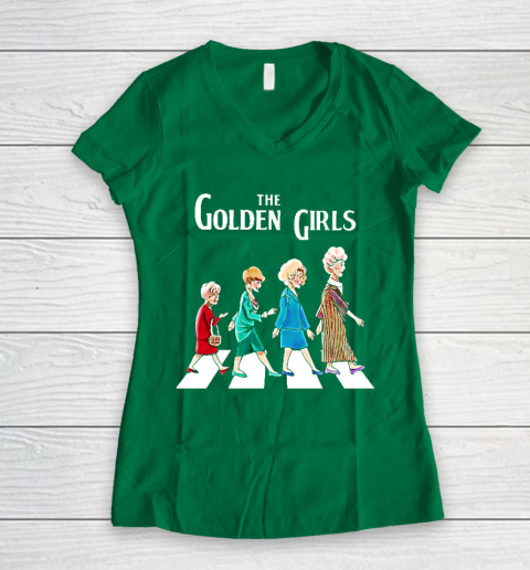 Golden Girls Tshirt fan art vintage retro The Golden Girls Rose Dorothy Blanche Women's V-Neck T-Shirt 3
