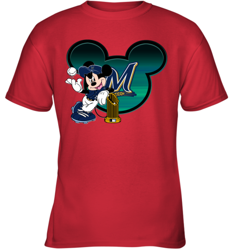 MLB Boston Red Sox The Commissioner's Trophy Mickey Mouse Disney Shirt