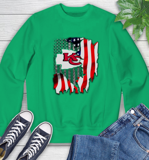 Kansas City Chiefs NFL Football American Flag Sweatshirt 7