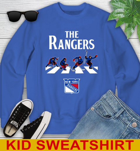 NHL Hockey New York Rangers The Beatles Rock Band Shirt Youth Sweatshirt 6