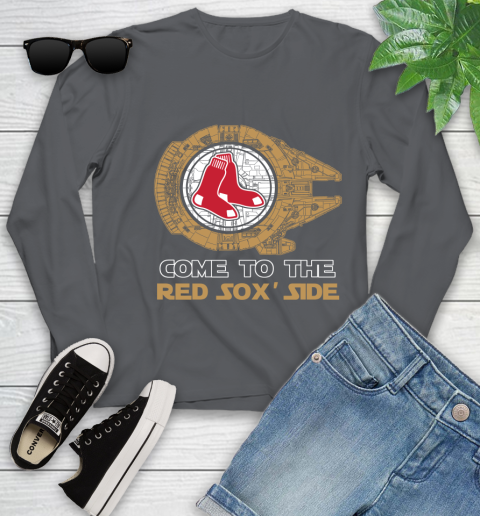 MLB Come To The Boston Red Sox Side Star Wars Baseball Sports Youth Long Sleeve 9
