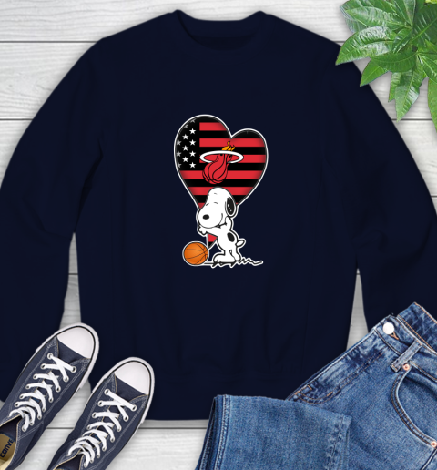 Miami Heat NBA Basketball The Peanuts Movie Adorable Snoopy Sweatshirt 3