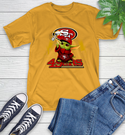 Super Bowl Baby Yoda Loves The San Francisco 49ers Star Wars NFL Shirts 2