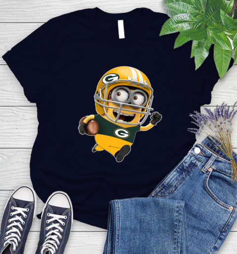 NFL Green Bay Packers Minions Disney Football Sports Women's T-Shirt 3