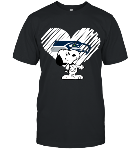 A Happy Christmas With Seattle Seahawks Snoopy Unisex Jersey Tee