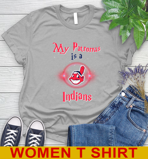 MLB Baseball Harry Potter My Patronus Is A Cleveland Indians Women's T-Shirt 5