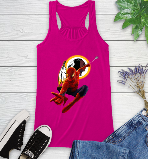NFL Spider Man Avengers Endgame Football Washington Redskins Racerback Tank 8