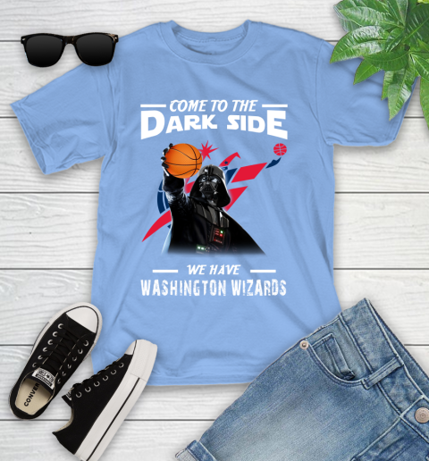 NBA Come To The Dark Side We Have Washington Wizards Star Wars Darth Vader Basketball Youth T-Shirt 15