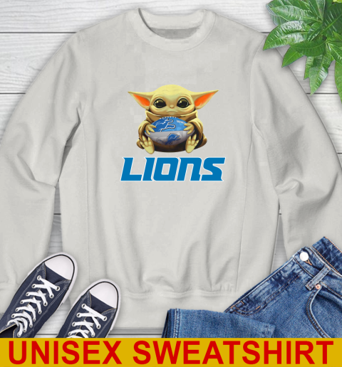 NFL Football Detroit Lions Baby Yoda Star Wars Shirt Sweatshirt 12