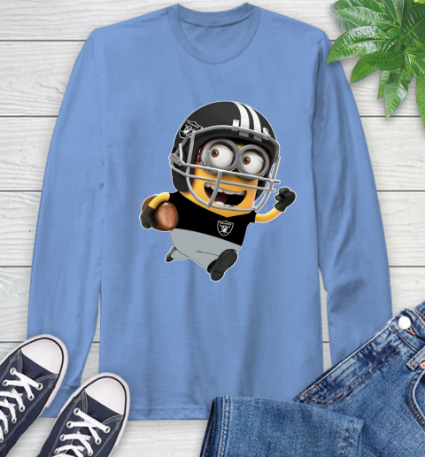 NFL Oakland Raiders Minions Disney Football Sports Long Sleeve T-Shirt 11