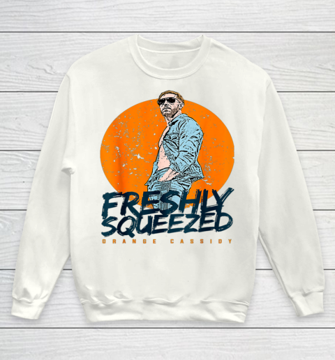 Wrestling Freshly Squeezed Orange Cassidy AEW Wrestler Youth Sweatshirt