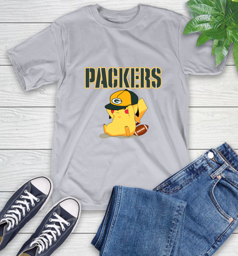 NFL Pikachu Football Sports Green Bay Packers T-Shirt 6