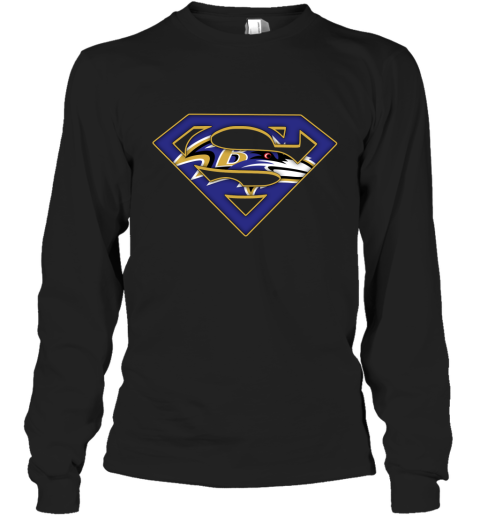 We Are Undefeatable The Baltimore Ravens x Superman NFL Long Sleeve T-Shirt