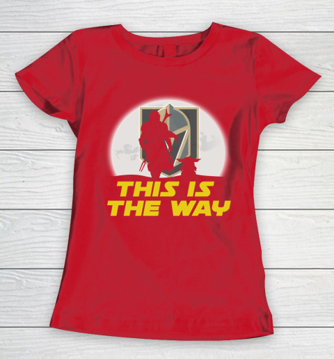 Vegas Golden Knights NHL Ice Hockey Star Wars Yoda And Mandalorian This Is The Way Women's T-Shirt 9