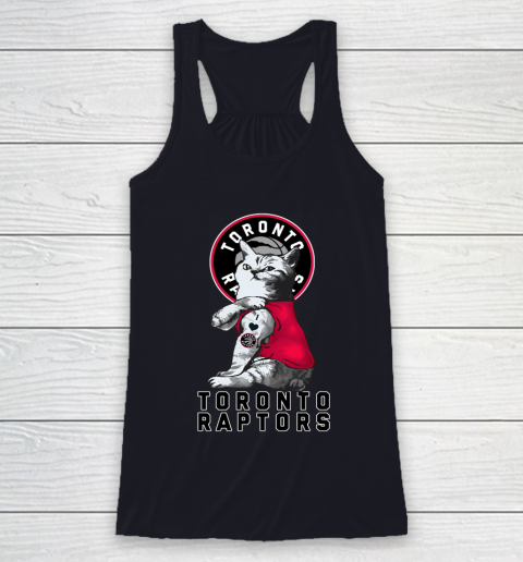 NBA Basketball My Cat Loves Toronto Raptors Racerback Tank 7