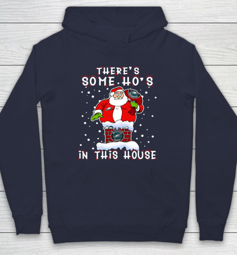 Philadelphia Eagles Christmas There Is Some Hos In This House Santa Stuck In The Chimney NFL Hoodie 2