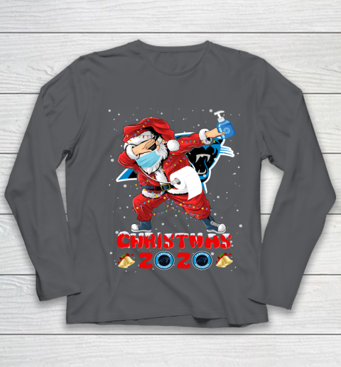 Carolina Panthers Funny Santa Claus Dabbing Christmas 2020 NFL Youth Long Sleeve 6
