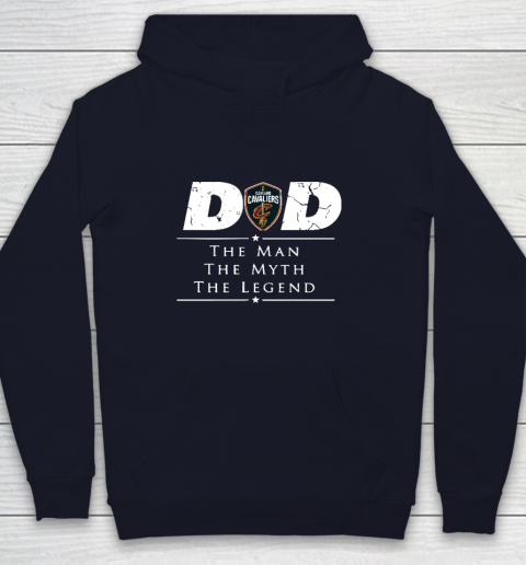 Cleveland Cavaliers NBA Basketball Dad The Man The Myth The Legend Youth Hoodie 2