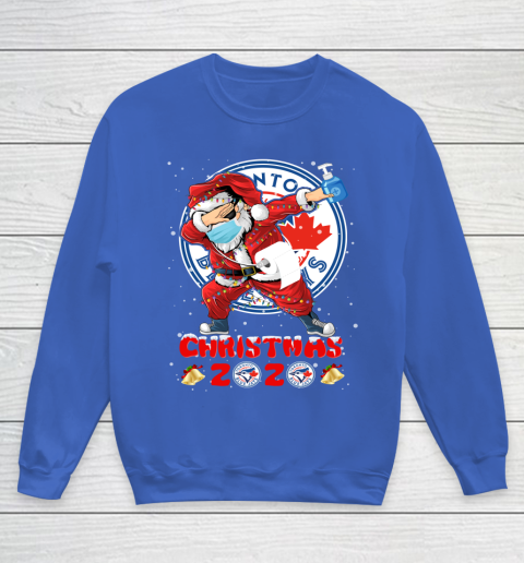 Toronto Blue Jays Funny Santa Claus Dabbing Christmas 2020 MLB Youth Sweatshirt 6