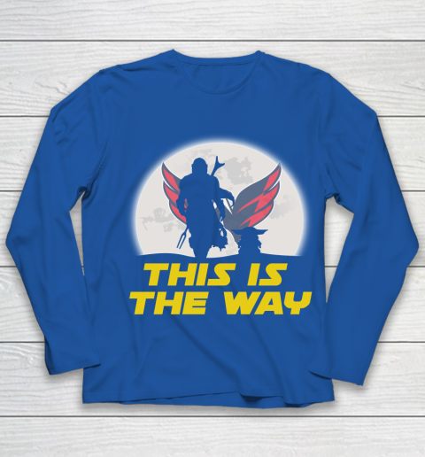 Washington Capitals NHL Ice Hockey Star Wars Yoda And Mandalorian This Is The Way Youth Long Sleeve 7