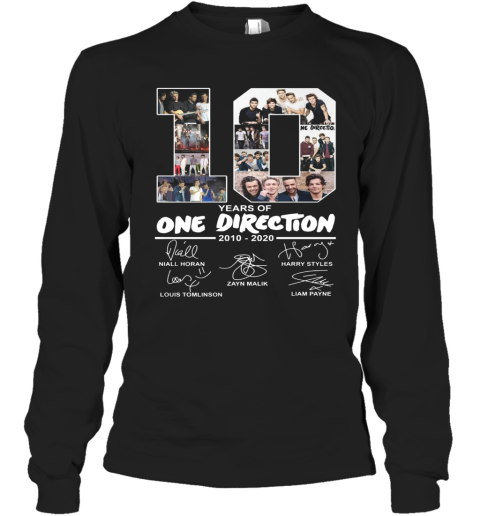 10 Years Of One Direction 2010 2020 Signature Long Sleeve T-Shirt