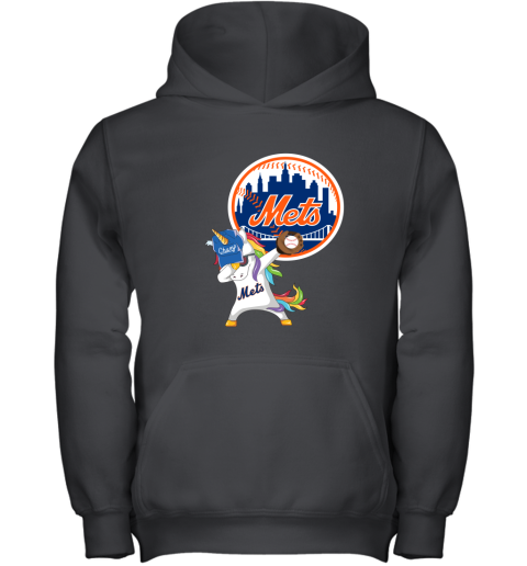 Hip Hop Dabbing Unicorn Flippin Love New York Mets Youth Hoodie