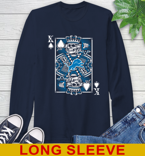 Detroit Lions NFL Football The King Of Spades Death Cards Shirt Long Sleeve T-Shirt 4 Detroit Lions NFL Football The King Of Spades Death Cards Shirt Long Sleeve T-Shirt - Image 4