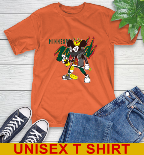 Minnesota Wild NHL Hockey Mickey Peace Sign Sports T-Shirt - Image 6