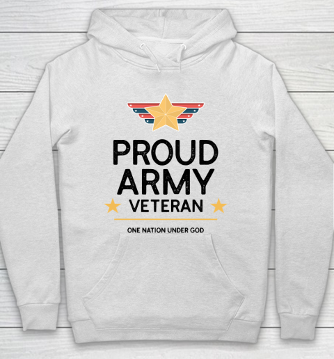 Veteran Shirt PROUD ARMY VETERAN One Nation under God Hoodie