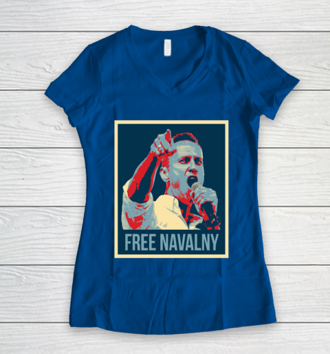 Free Navalny Shirts Women's V-Neck T-Shirt 7