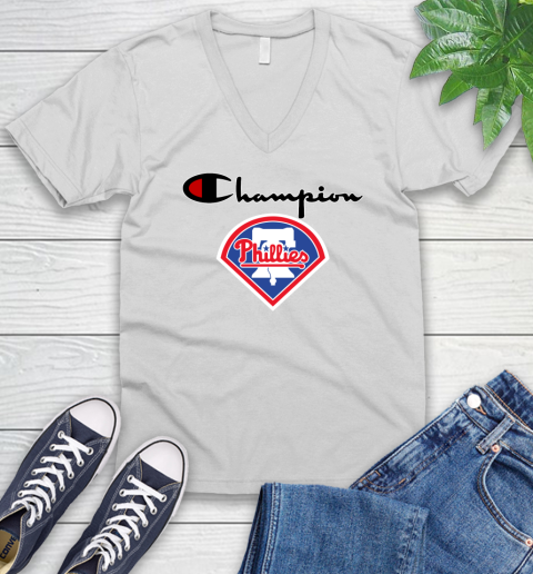 MLB Baseball Philadelphia Phillies Champion Shirt V-Neck T-Shirt