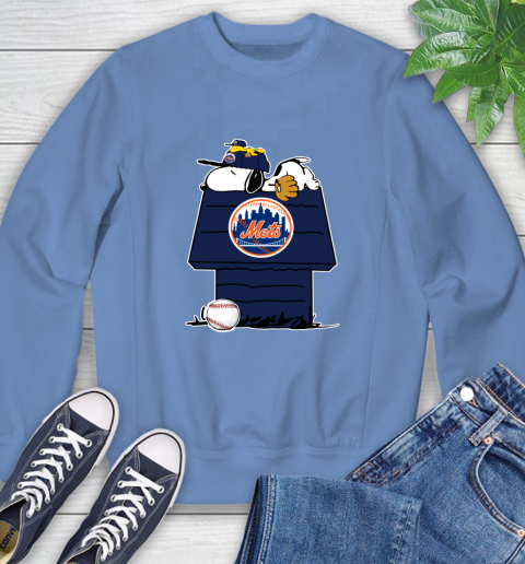 MLB New York Mets Snoopy Woodstock The Peanuts Movie Baseball T Shirt Sweatshirt 11