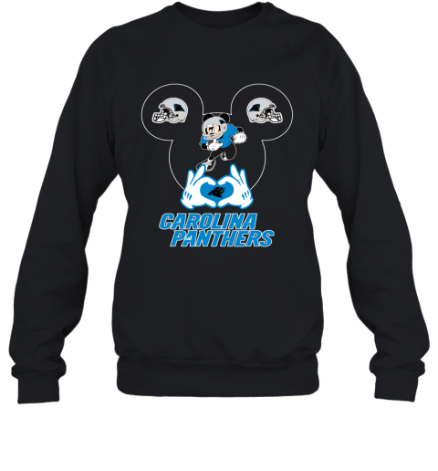 I Love The Panthers Mickey Mouse Carolina Panthers Sweatshirt