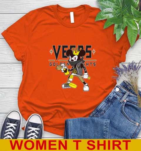 Vegas Golden Knights NHL Hockey Mickey Peace Sign Sports Women's T-Shirt 4