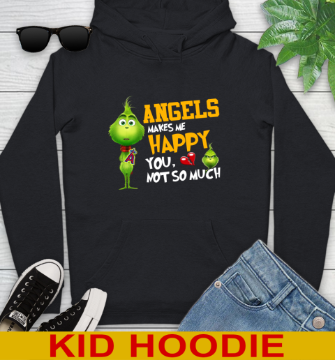 MLB Los Angeles Angels Makes Me Happy You Not So Much Grinch Baseball Sports Youth Hoodie