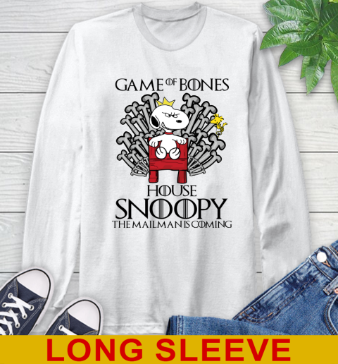 Game of bones house snoopy the mailman is coming tshirt 47