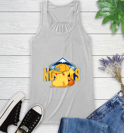 NBA Pikachu Basketball Sports Denver Nuggets Racerback Tank