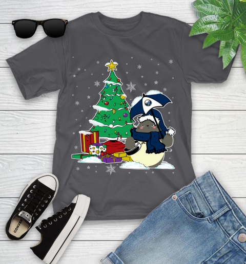 Buffalo Sabres NHL Hockey Cute Tonari No Totoro Christmas Sports Youth T-Shirt 6