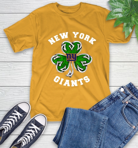 NFL New York Giants Three Leaf Clover St Patrick's Day Football Sports T-Shirt 2