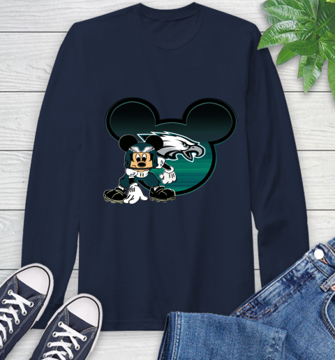 NFL Philadelphia Eagles Mickey Mouse Disney Football T Shirt Long Sleeve T-Shirt 4